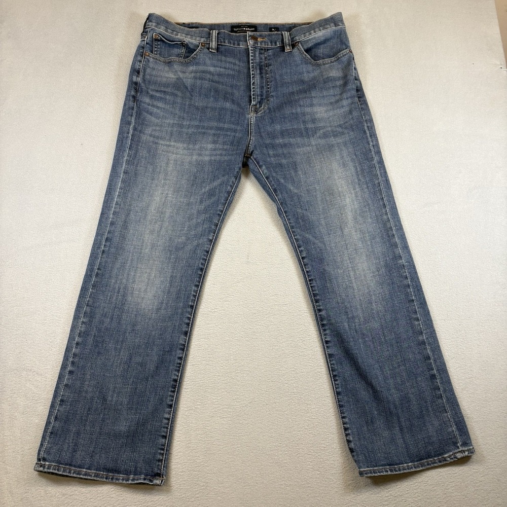 LUCKY BRAND 181 Relaxed Straight Jeans Mens 38x30 Medium Wash Denim